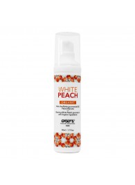 Разогревающее массажное масло Gourmet White Peach Organic с органическими ингредиентами - 50 мл. - Exsens - купить с доставкой в Воронеже