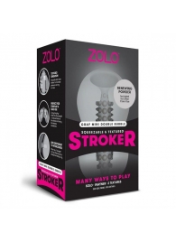 Серый двусторонний мастурбатор MINI DOUBLE BUBBLE - Zolo - в Воронеже купить с доставкой