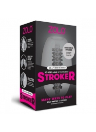 Серый двусторонний мастурбатор MINI BUBBLE - Zolo - в Воронеже купить с доставкой