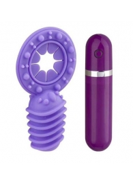 Фиолетовое эрекционное виброкольцо с 10 режимами вибрации Dash - NMC - в Воронеже купить с доставкой