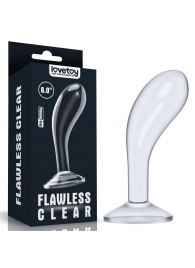 Прозрачный стимулятор простаты Flawless Clear Prostate Plug - 15 см. - Lovetoy - в Воронеже купить с доставкой