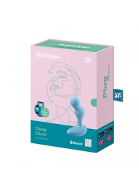Голубой анальный вибростимулятор Deep Driver - 11,2 см. - Satisfyer - в Воронеже купить с доставкой