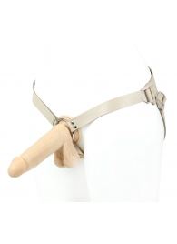 Поясной фаллоимитатор с мошонкой телесного цвета - 18 см. - LOVETOY (А-Полимер) - купить с доставкой в Воронеже