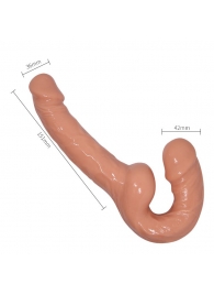 Телесный безремневой страпон Ultra Passionate Harness - Baile - купить с доставкой в Воронеже