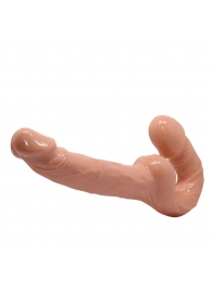 Телесный безремневой страпон Ultra Passionate Harness - Baile - купить с доставкой в Воронеже