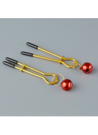 Золотистые зажимы с колокольчиками Gold - Sitabella - купить с доставкой в Воронеже