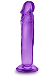 Фиолетовый анальный фаллоимитатор Sweet N Small 6 Inch Dildo With Suction Cup - 16,5 см. - Blush Novelties