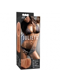 Мастурбатор-вагина цвета карамели Julieta с вибрацией - Blush Novelties - в Воронеже купить с доставкой