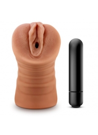 Мастурбатор-вагина цвета карамели Julieta с вибрацией - Blush Novelties - в Воронеже купить с доставкой