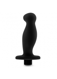 Черный анальный вибромассажёр Silicone Vibrating Prostate Massager 02 - 10,8 см. - Blush Novelties - в Воронеже купить с доставкой