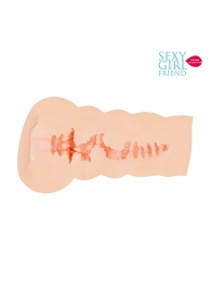 Мастурбатор-вагина телесного цвета с бороздками на внешней части - Bior toys - в Воронеже купить с доставкой