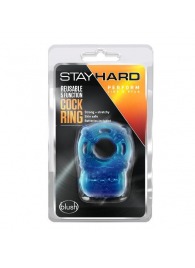 Голубое эрекционное виброкольцо Reusable 5 Function Cock Ring - Blush Novelties - в Воронеже купить с доставкой