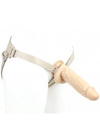 Телесный поясной фаллоимитатор - 22 см. - LOVETOY (А-Полимер) - купить с доставкой в Воронеже