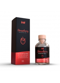 Массажный гель с ароматом клубники Strawberry - 30 мл. - INTT - купить с доставкой в Воронеже