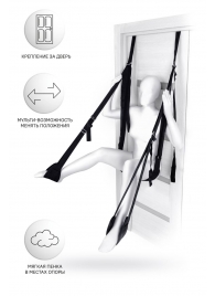 Черные секс-качели на дверь Anonymo №0505 - ToyFa - купить с доставкой в Воронеже