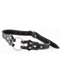 Кляп-рамка на ремешках с контрастной строчкой - Sitabella - купить с доставкой в Воронеже