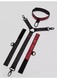 Ошейник с наручниками Reversible Faux Leather Collar and Wrist - Fifty Shades of Grey - купить с доставкой в Воронеже