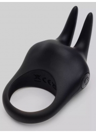 Черное эрекционное виброкольцо Sensation Rechargeable Vibrating Rabbit Love Ring - Fifty Shades of Grey - в Воронеже купить с доставкой