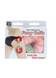 Металлические наручники с розовой меховой опушкой METAL HANDCUFF WITH PLUSH PINK - Dream Toys - купить с доставкой в Воронеже