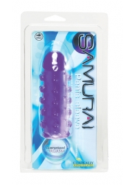 Закрытая фиолетовая насадка с пупырышками SAMURAI PENIS SLEEVE PURPLE - 14,5 см. - NMC - в Воронеже купить с доставкой