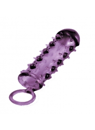 Закрытая фиолетовая насадка с пупырышками SAMURAI PENIS SLEEVE PURPLE - 14,5 см. - NMC - в Воронеже купить с доставкой