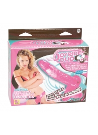 Поясной розовый виброфаллос с вагинальной пробкой - 17,5 см. - NMC - купить с доставкой в Воронеже