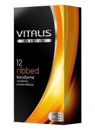 Ребристые презервативы VITALIS PREMIUM ribbed - 12 шт. - Vitalis - купить с доставкой в Воронеже