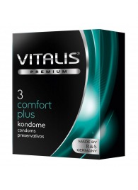 Контурные презервативы VITALIS PREMIUM comfort plus - 3 шт. - Vitalis - купить с доставкой в Воронеже