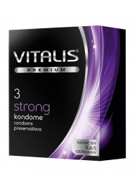 Презервативы с утолщенной стенкой VITALIS PREMIUM strong - 3 шт. - Vitalis - купить с доставкой в Воронеже