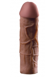 Коричневая насадка Mega 2  Extension - 20,3 см. - Pipedream - в Воронеже купить с доставкой