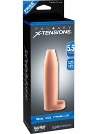 Насадка-расширитель с кольцом для подхвата мошонки Real Feel Enhancer - 14 см. - Pipedream - в Воронеже купить с доставкой