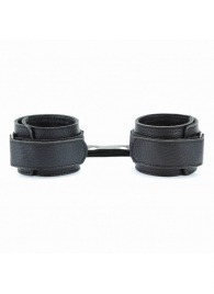 Чёрные кожаные наручники - БДСМ Арсенал - купить с доставкой в Воронеже