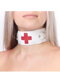 Ошейник с кольцами и красным крестом - Sitabella - купить с доставкой в Воронеже