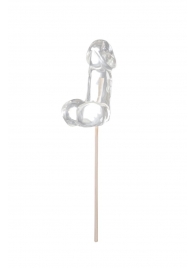 Прозрачный леденец в форме фаллоса со вкусом пина колады - Sosuчki - купить с доставкой в Воронеже