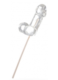 Прозрачный леденец в форме фаллоса со вкусом пина колады - Sosuчki - купить с доставкой в Воронеже