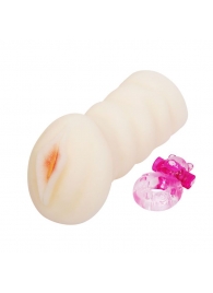 Мастурбатор-вагина с вибрацией от съёмного кольца - 14 см. - Baile - в Воронеже купить с доставкой