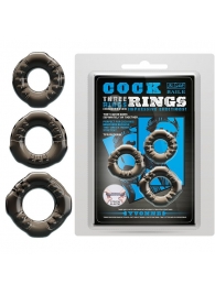 Набор из 3 эластичных дымчатых эрекционных колец - Baile - в Воронеже купить с доставкой