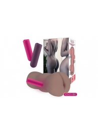 Коричневый вибромастурбатор-анус TONGGGO-Black Angel Auto - KOKOS - в Воронеже купить с доставкой