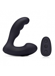 Черный массажер простаты Prober с двойной вибрацией - BlueLine - в Воронеже купить с доставкой