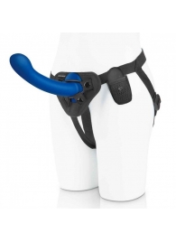 Синяя насадка Remote Control P-Spot G-Spot с черными трусиками - 20 см. - Pegasus - купить с доставкой в Воронеже