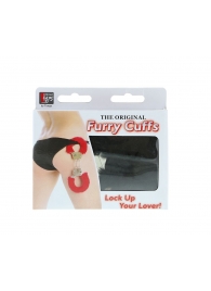 Металлические наручники с чёрной меховой опушкой - Dream Toys - купить с доставкой в Воронеже