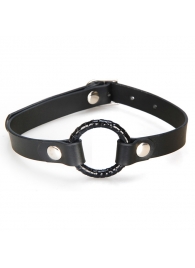 Чёрный кляп с кольцом - Lux Fetish - купить с доставкой в Воронеже