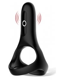 Черное виброкольцо Magic Motion Rise с подхватом мошонки - Magic Motion - в Воронеже купить с доставкой