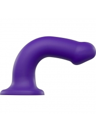 Фиолетовый фаллоимитатор-насадка Strap-On-Me Dildo Dual Density size L - 19 см. - Strap-on-me - купить с доставкой в Воронеже