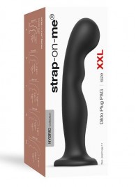 Черная насадка Strap-On-Me Dildo Plug P G size XXL - Strap-on-me - купить с доставкой в Воронеже