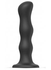 Черная насадка Strap-On-Me Dildo Geisha Balls size M - Strap-on-me - купить с доставкой в Воронеже