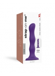 Фиолетовая насадка Strap-On-Me Dildo Geisha Balls size XL - Strap-on-me - купить с доставкой в Воронеже