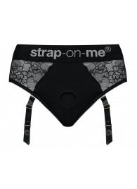 Черные трусики для насадок Diva Lingerie Harness - size M - Strap-on-me - купить с доставкой в Воронеже