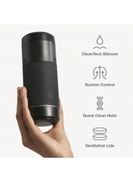 Черный мастурбатор с контролем всасывания Arcwave Pow Stroker - Arcwave - в Воронеже купить с доставкой