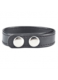 Кольцо на пенис SNAP COCK RING из искусственной кожи на клепках - BlueLine - в Воронеже купить с доставкой